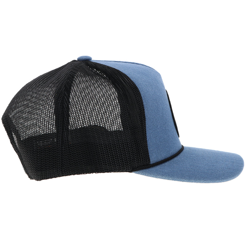 right side of light blue and black Hooey x Dallas Cowboys hat