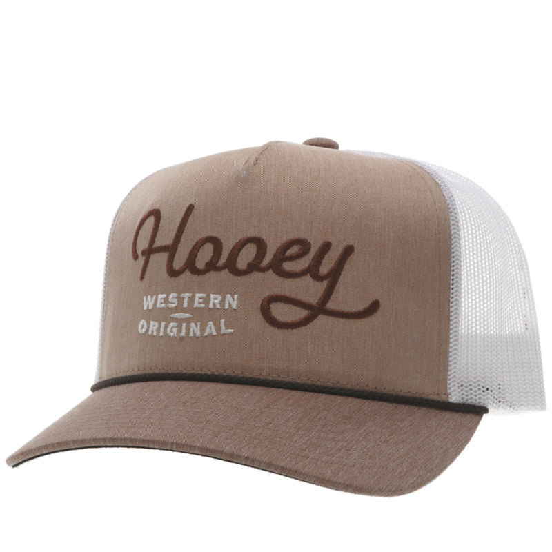 heather tan, brown, and white Hooey Western original hat