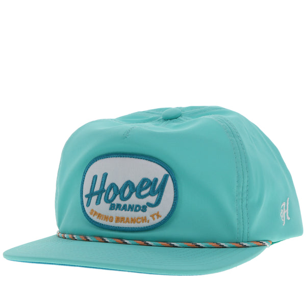 all blue Hooey local hat with orange and blue rope detail and matching patch