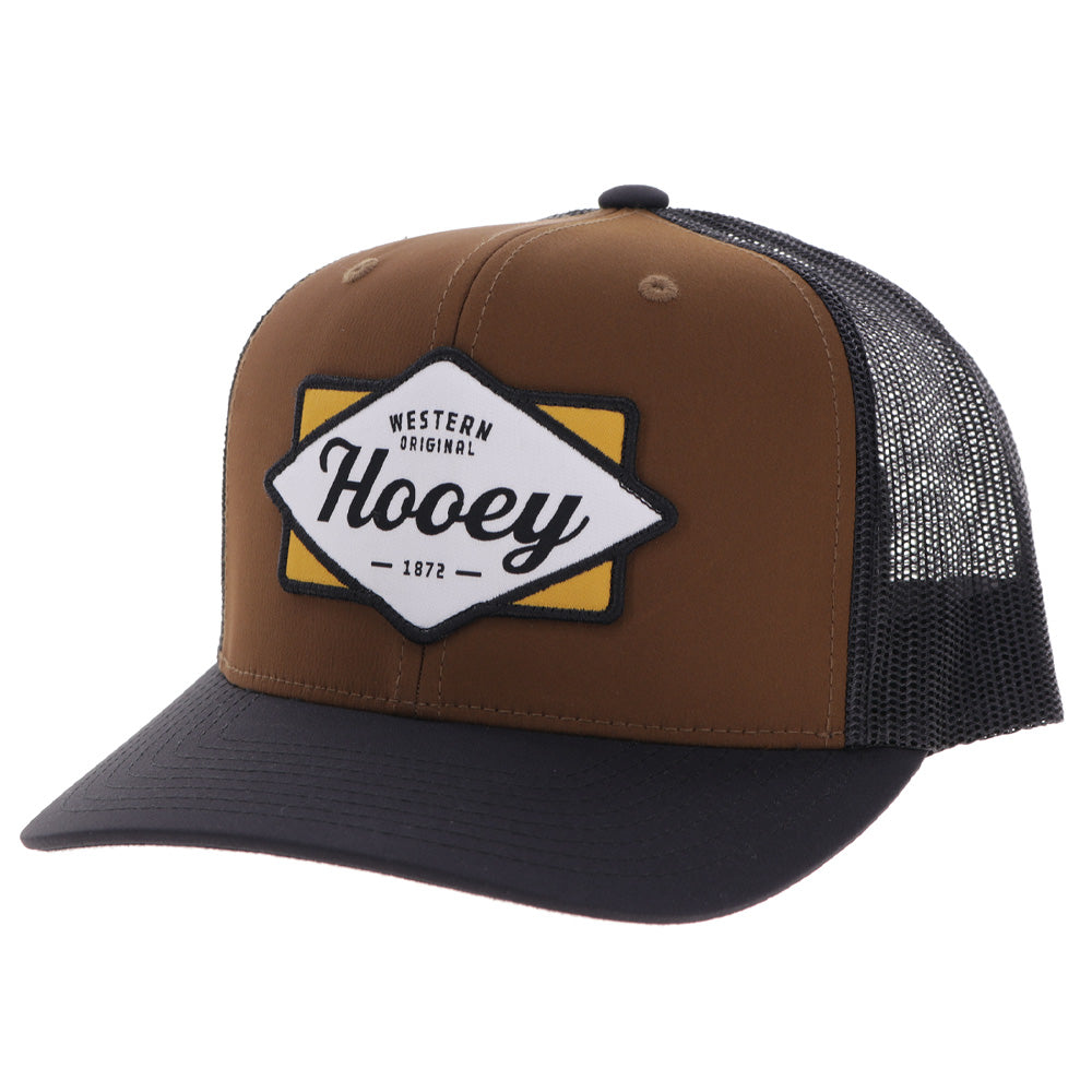 "Diamond" Hooey Hat Brown & Black w/Patch