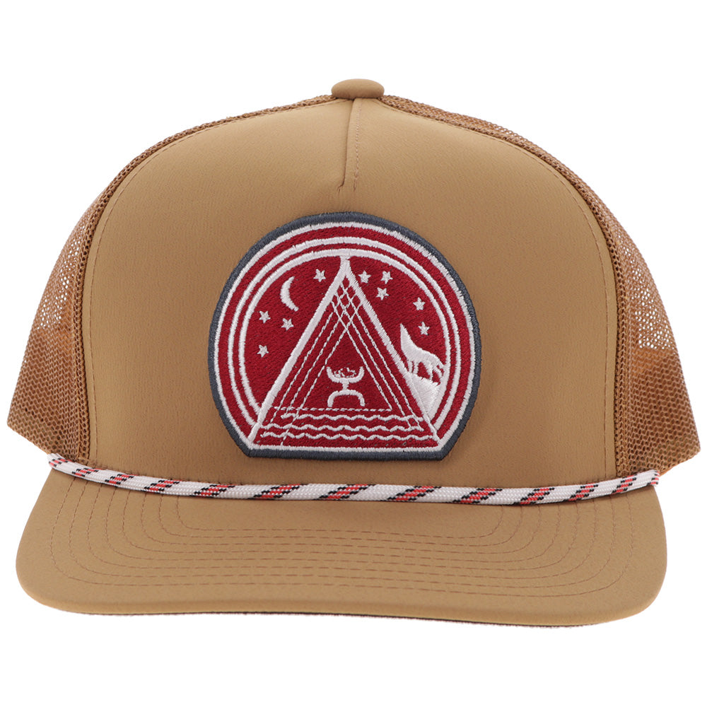"Hooey Music" Hat Tan w/Red & White Logo