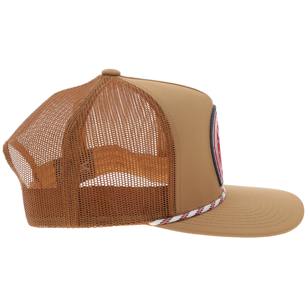"Hooey Music" Hat Tan w/Red & White Logo