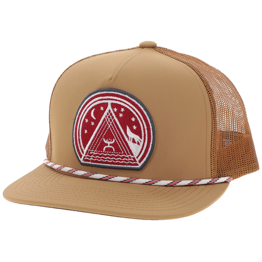 "Hooey Music" Hat Tan w/Red & White Logo