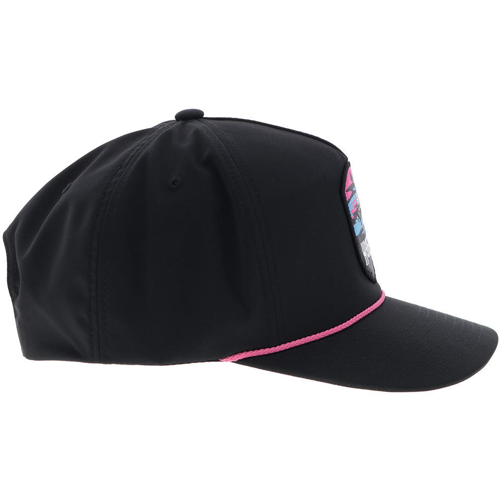 "Cheyenne" Hooey Hat Black w/Pink/Blue/Black Patch