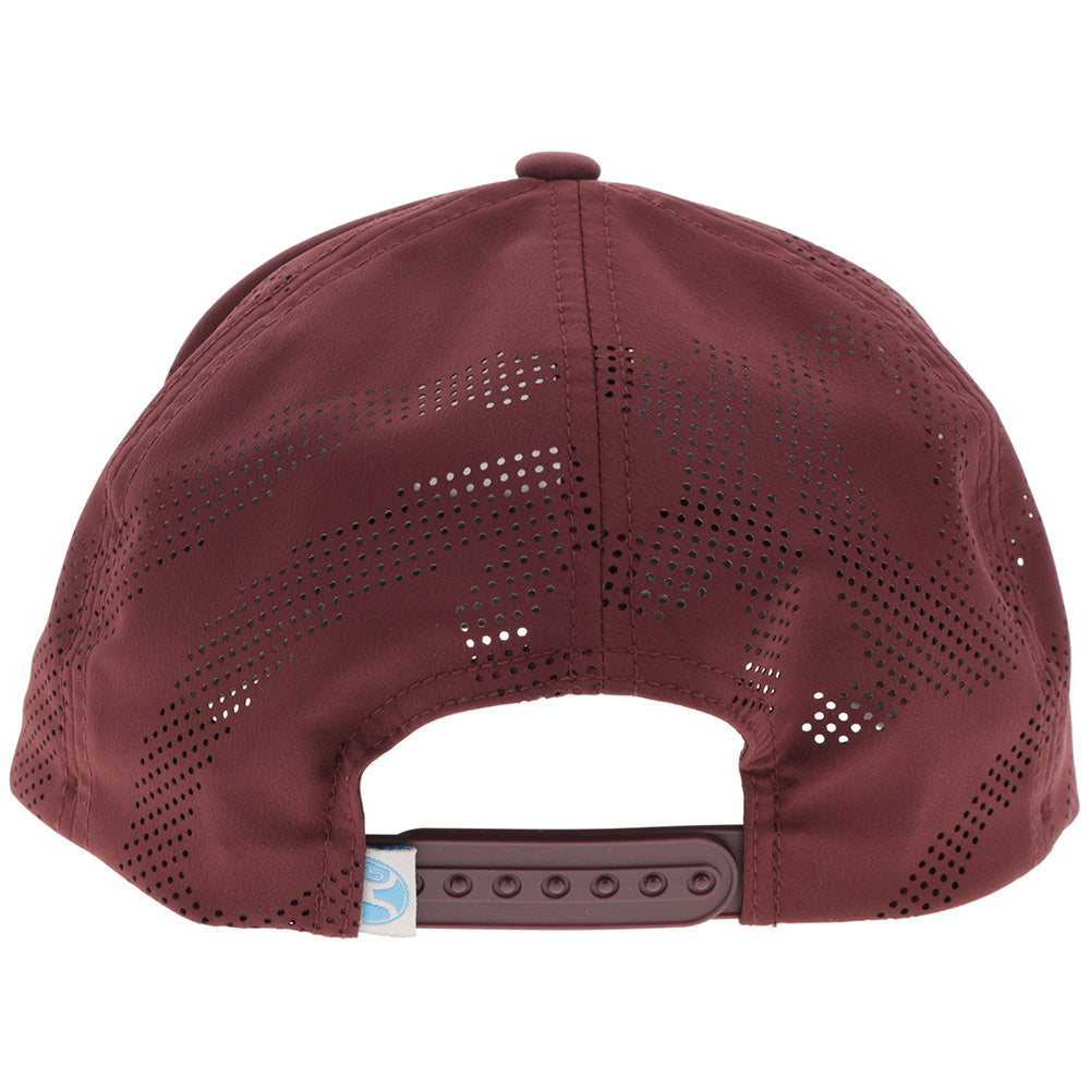 "Cheyenne" Hooey Hat Maroon w/Blue/Grey/Black Patch
