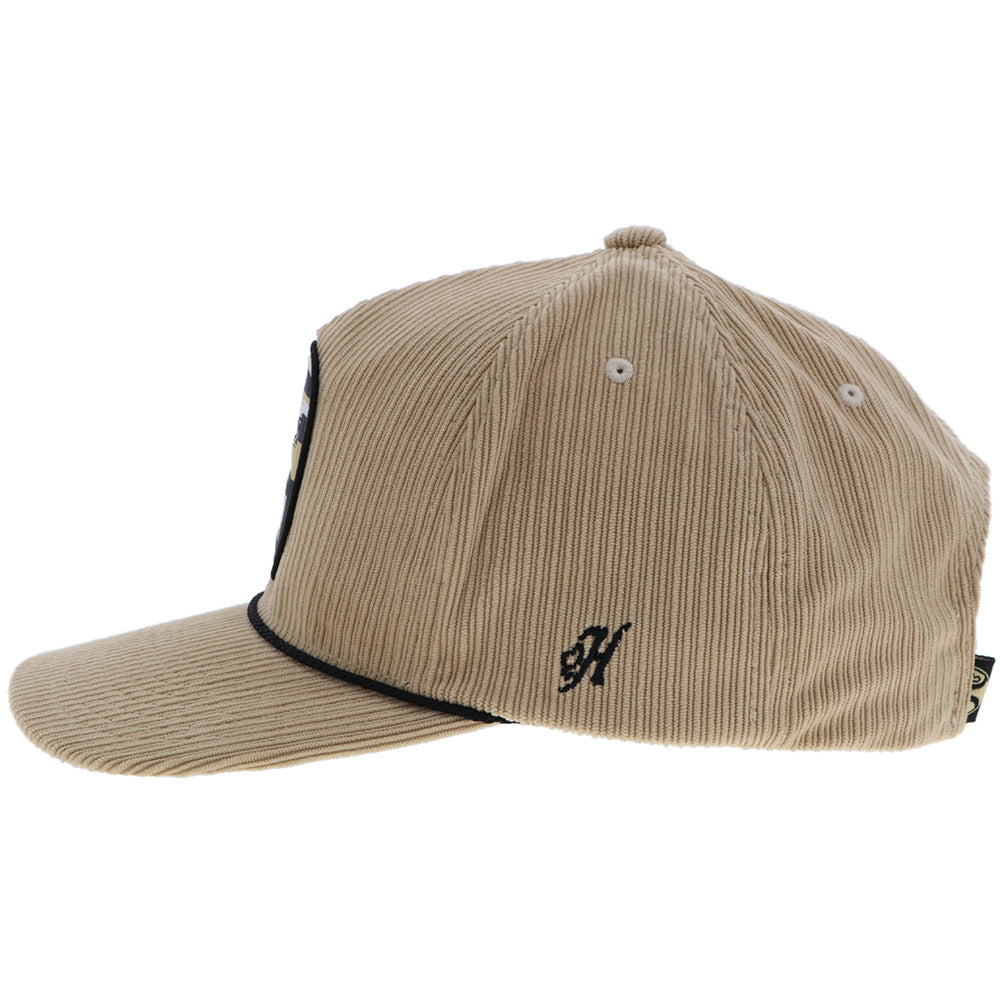 "Cheyenne" Hooey Hat Tan Corduroy w/Tan/White/Black Patch