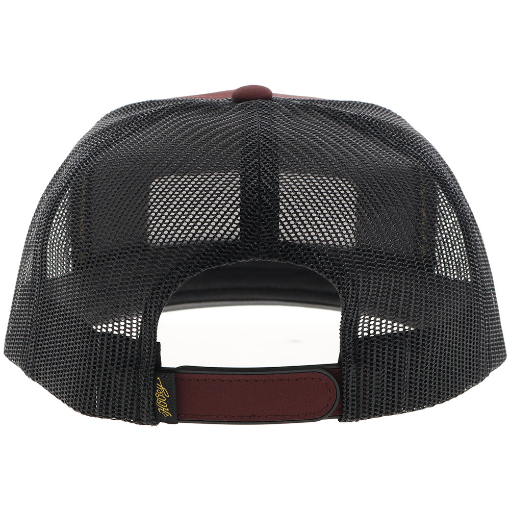 "Rodeo" Hooey Hat Maroon / Black w/ Black & Yellow Patch