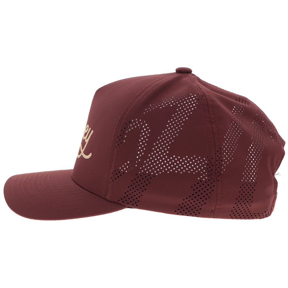 "OG" Hooey Hat Maroon w/Yellow Stitching