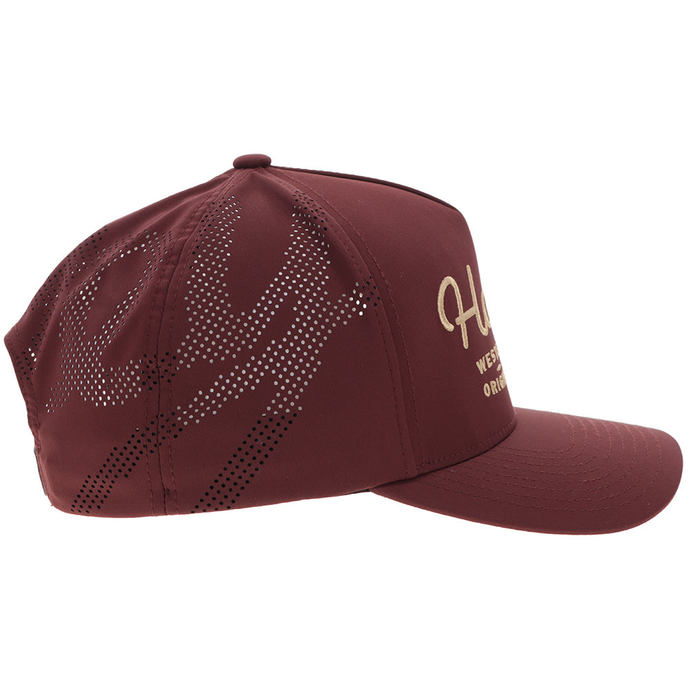 "OG" Hooey Hat Maroon w/Yellow Stitching