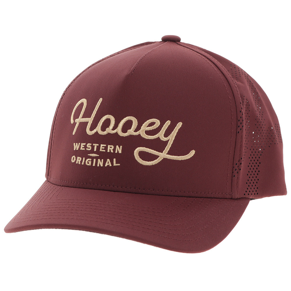 "OG" Hooey Hat Maroon w/Yellow Stitching