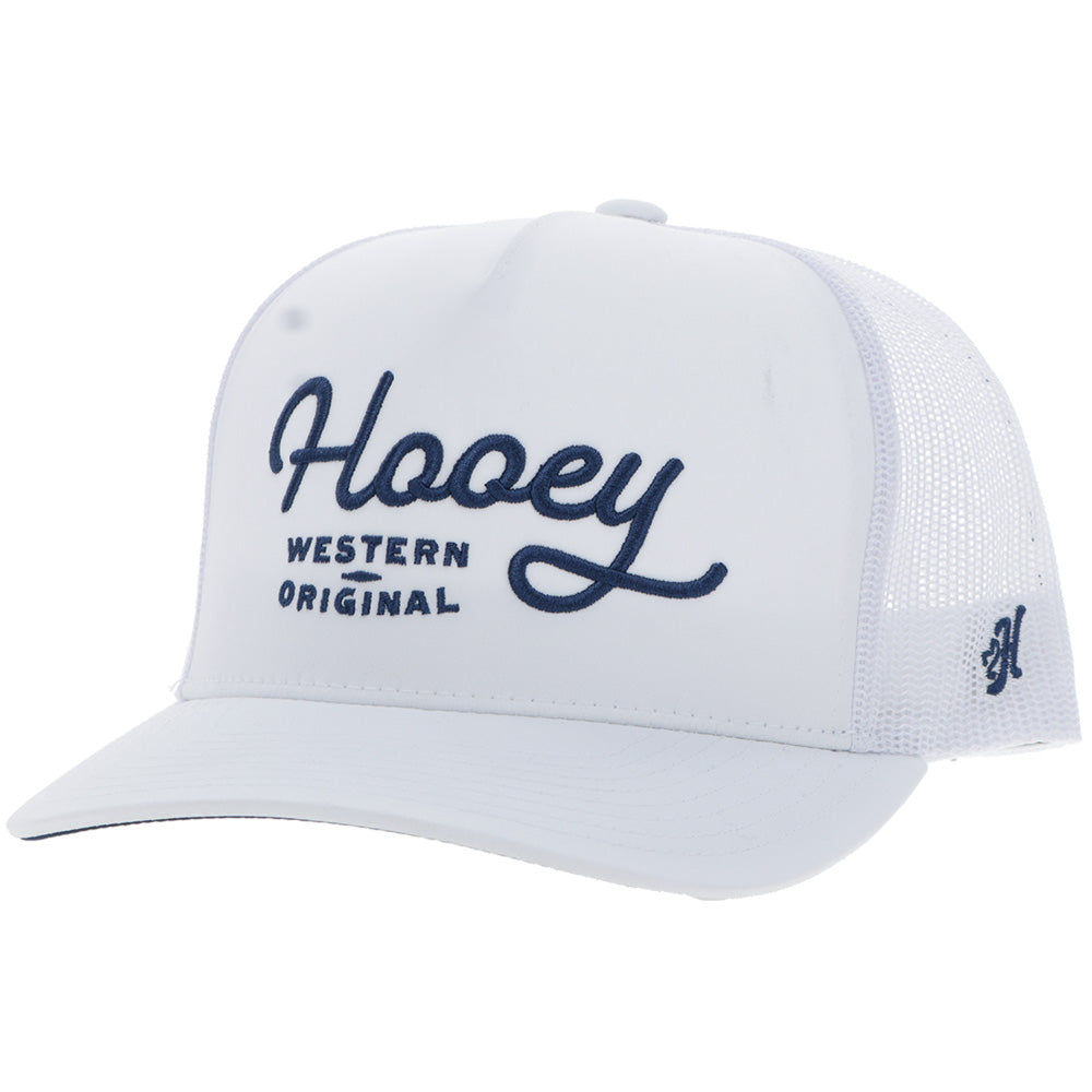 "OG" Hooey Hat White w/Blue Stitching