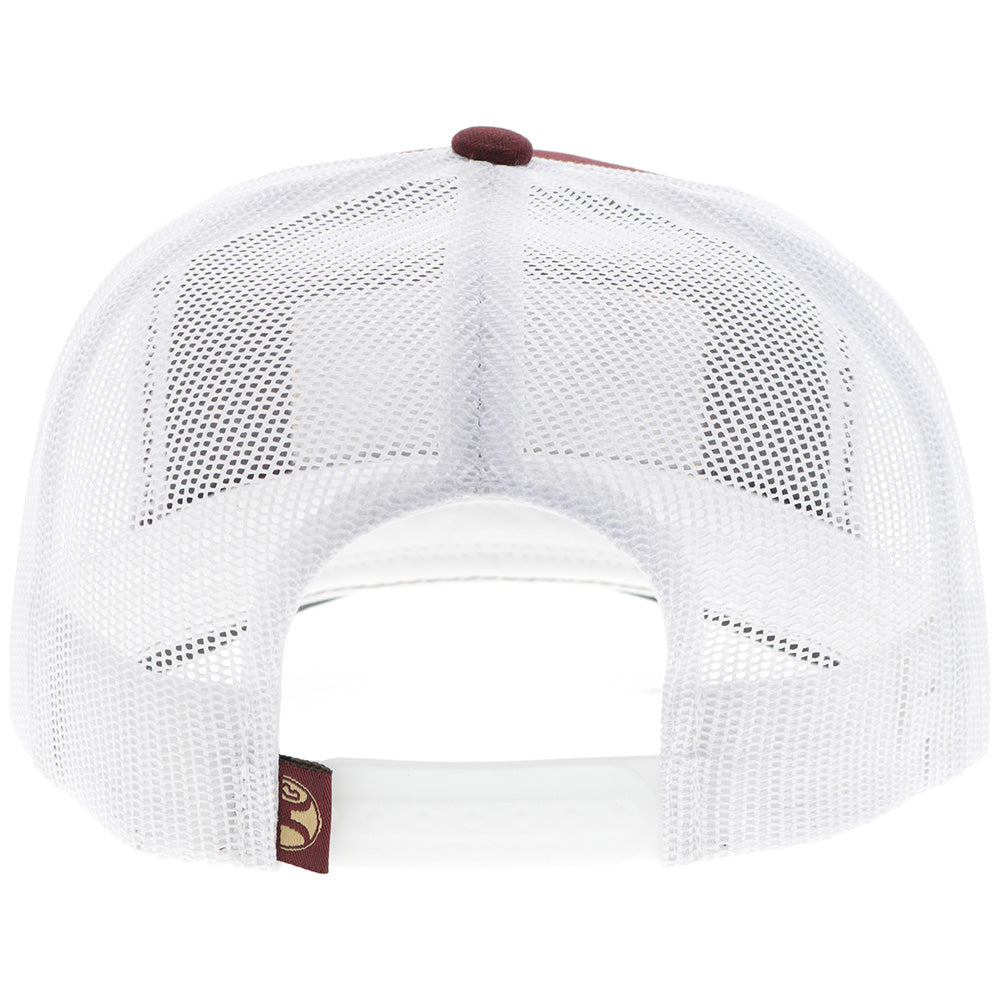 "Rank Stock" Hat Maroon/White w/Rectangle Patch