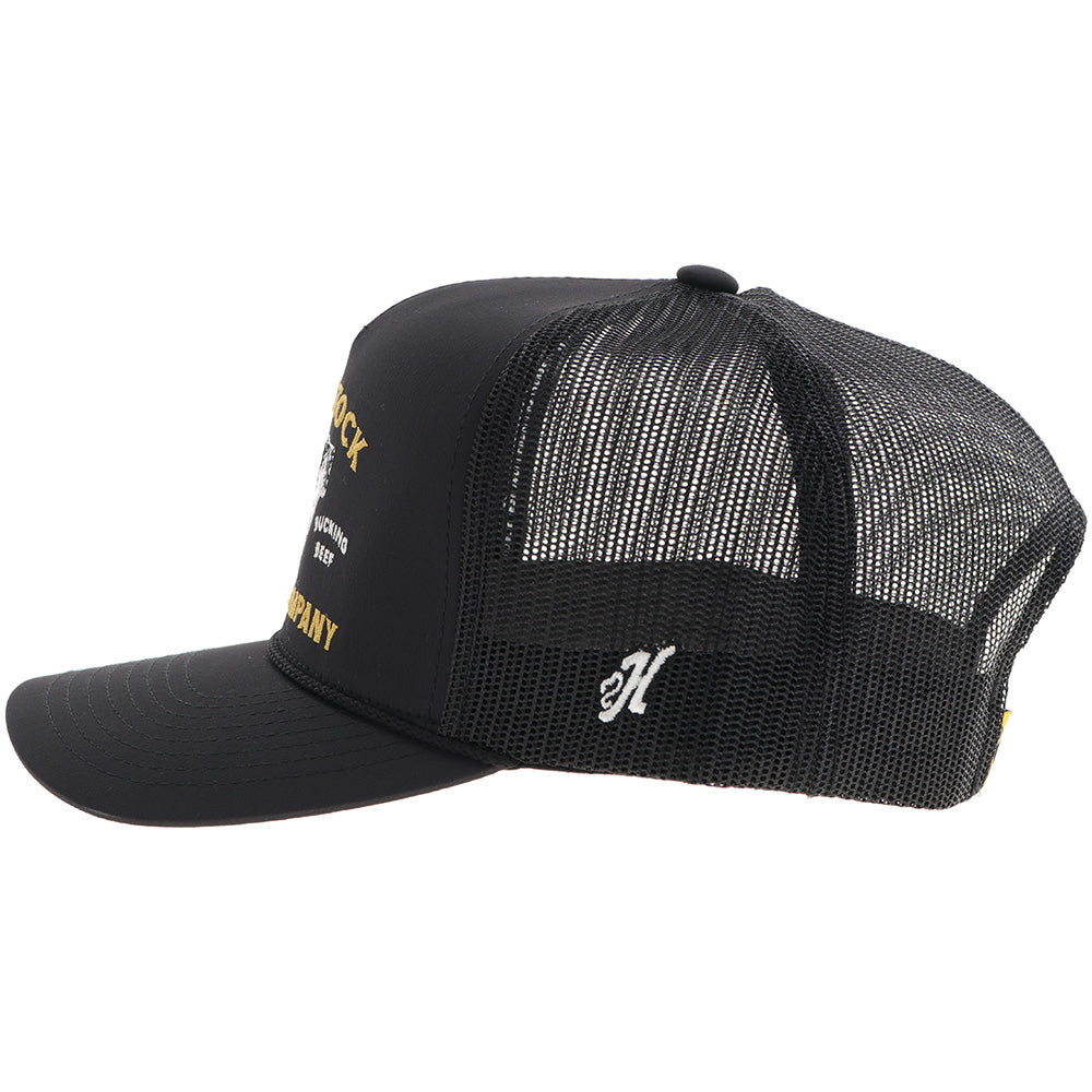 "Rank Stock" Hat Black w/Yellow & White Stitching