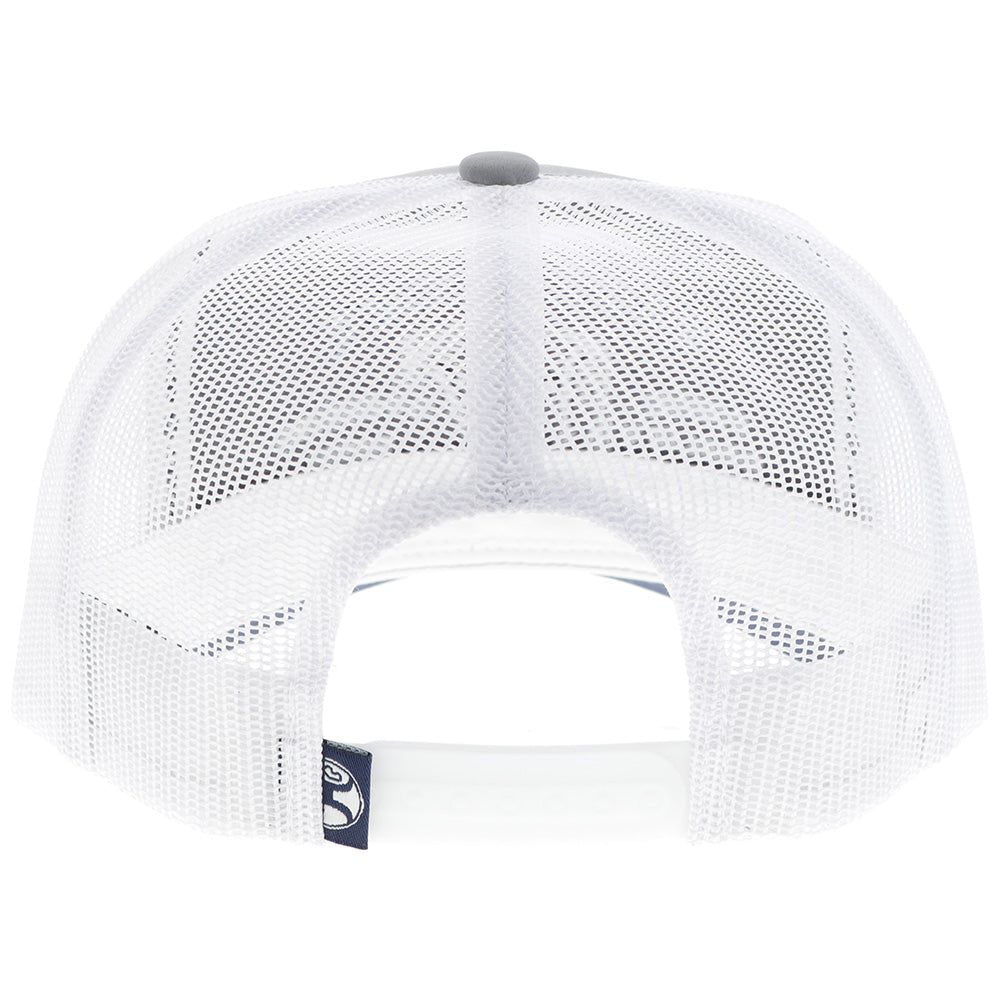 "Rank Stock" Hat Grey/White w/Blue & Black Stitching