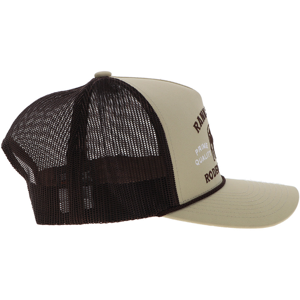 "Rank Stock" Hat Tan/Brown w/Brown Stitching