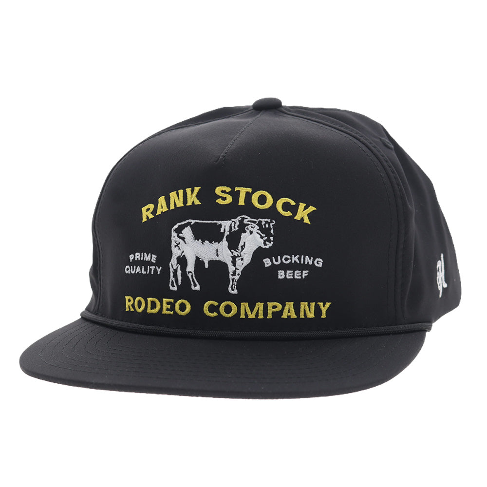 "Rank Stock" Hat Black w/Yellow & White