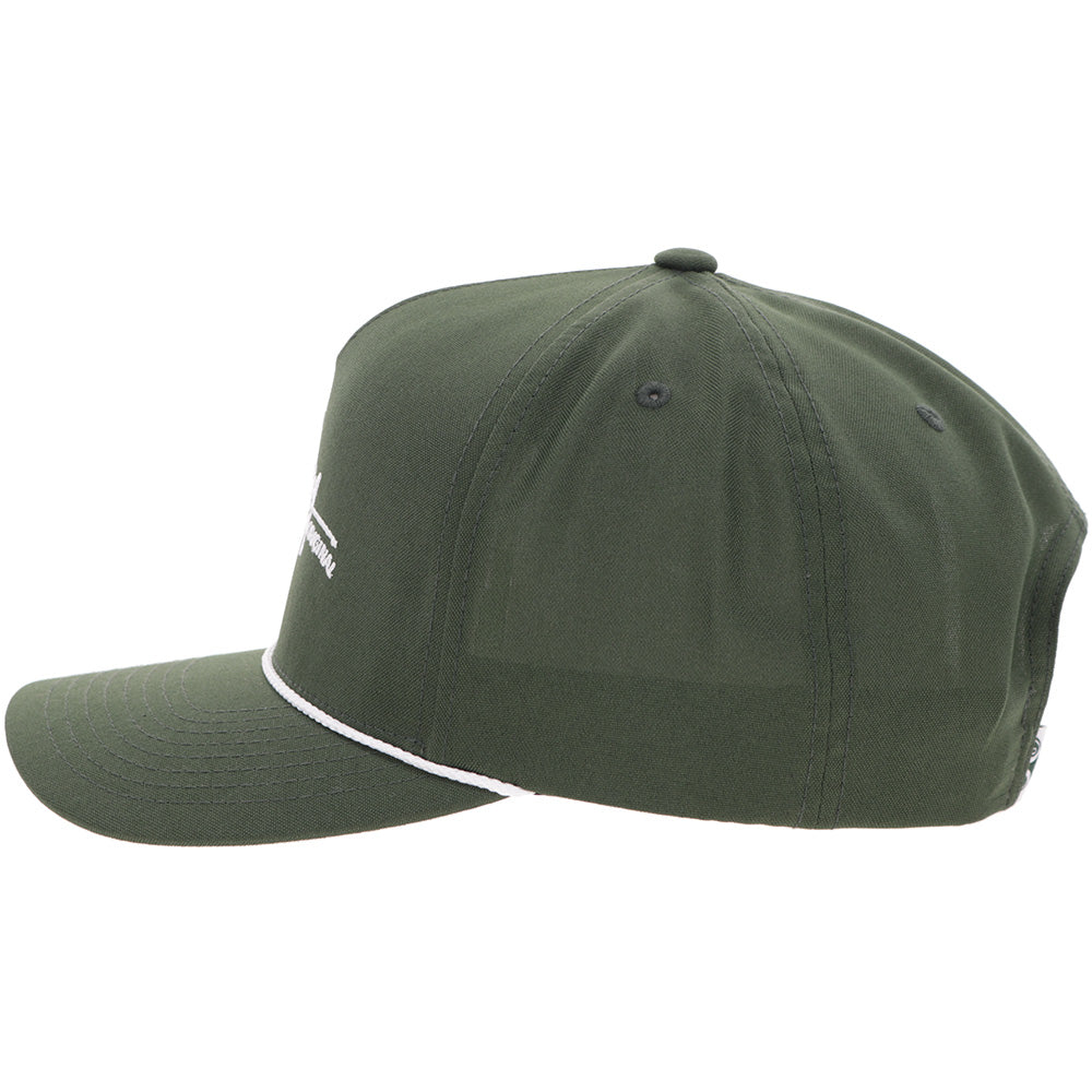 "Mark Out" Hat Green w/White Stitching