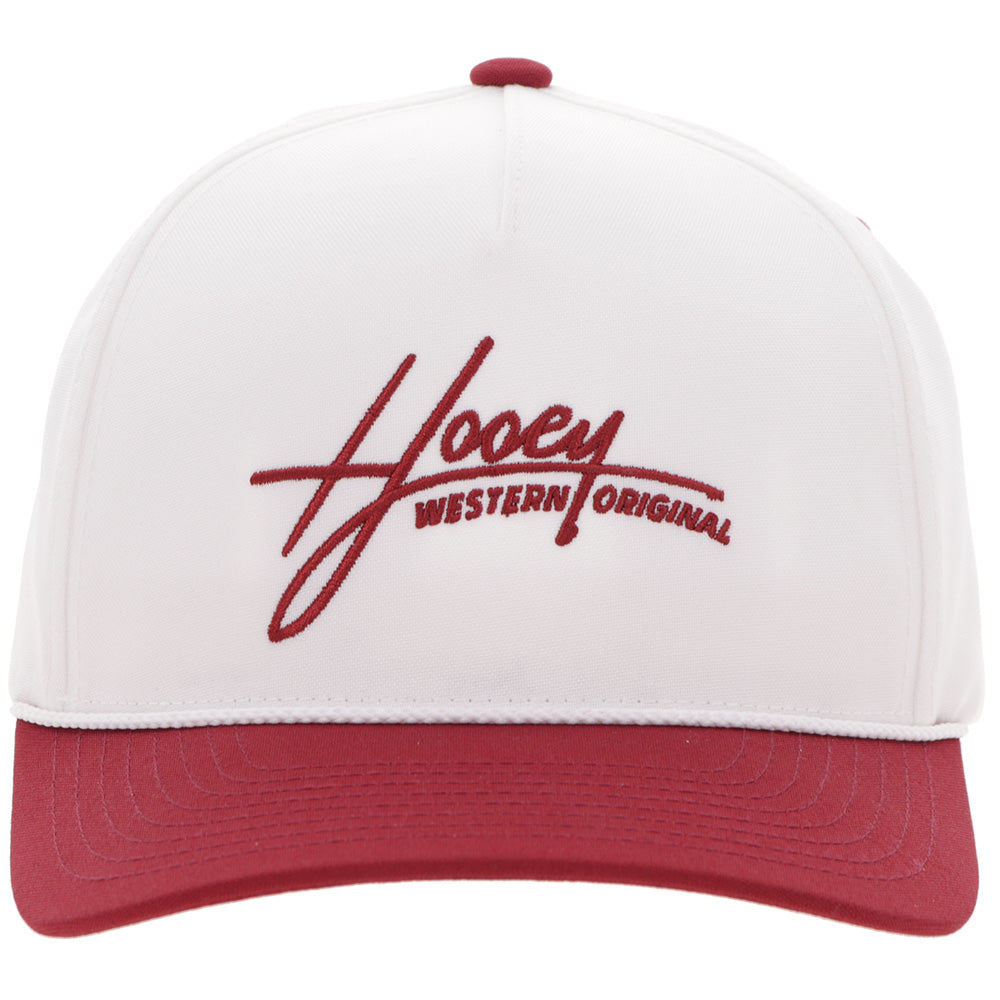 "Mark Out" Hat White/Maroon