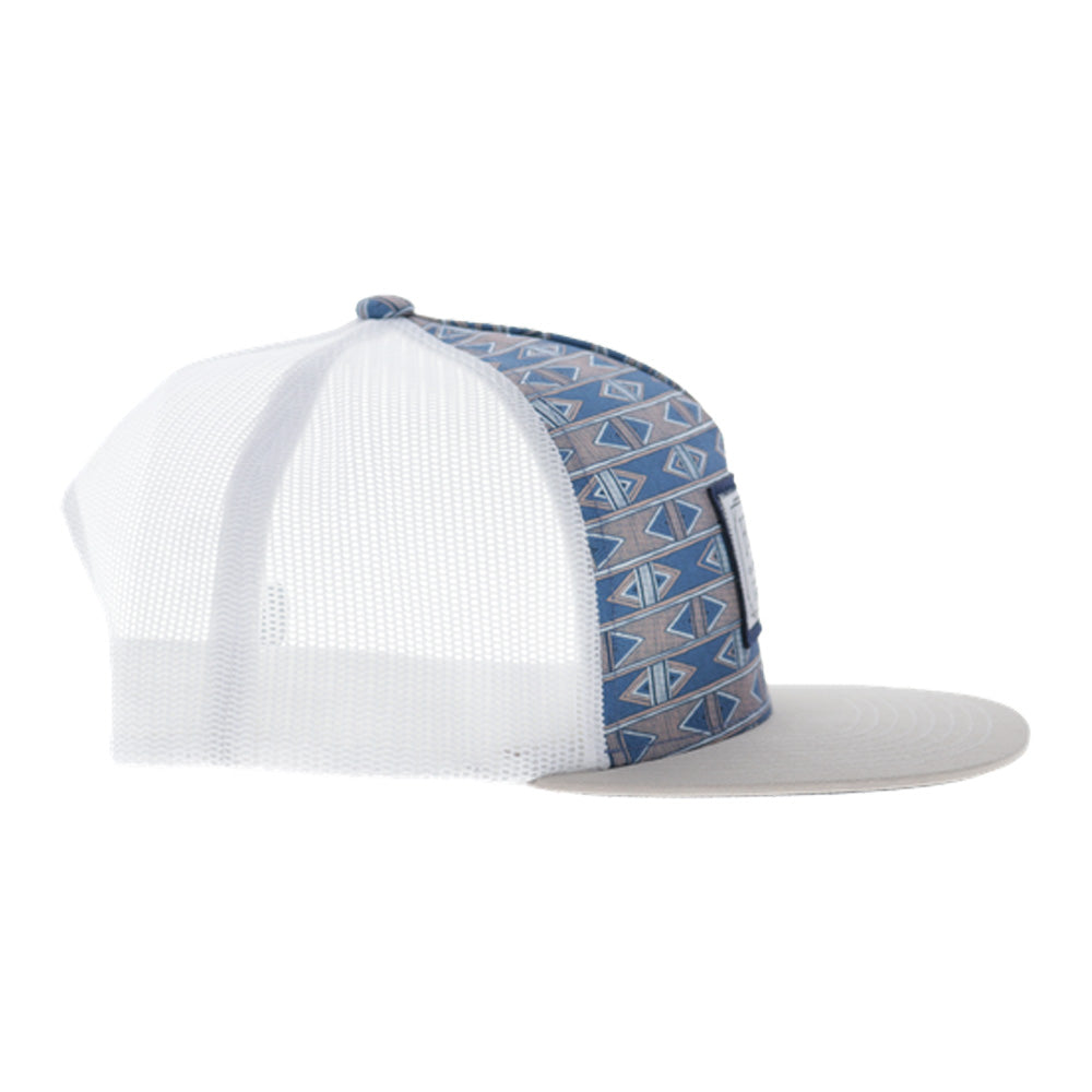 Doc 5-Panel Trucker Snapback Hat Blue/White