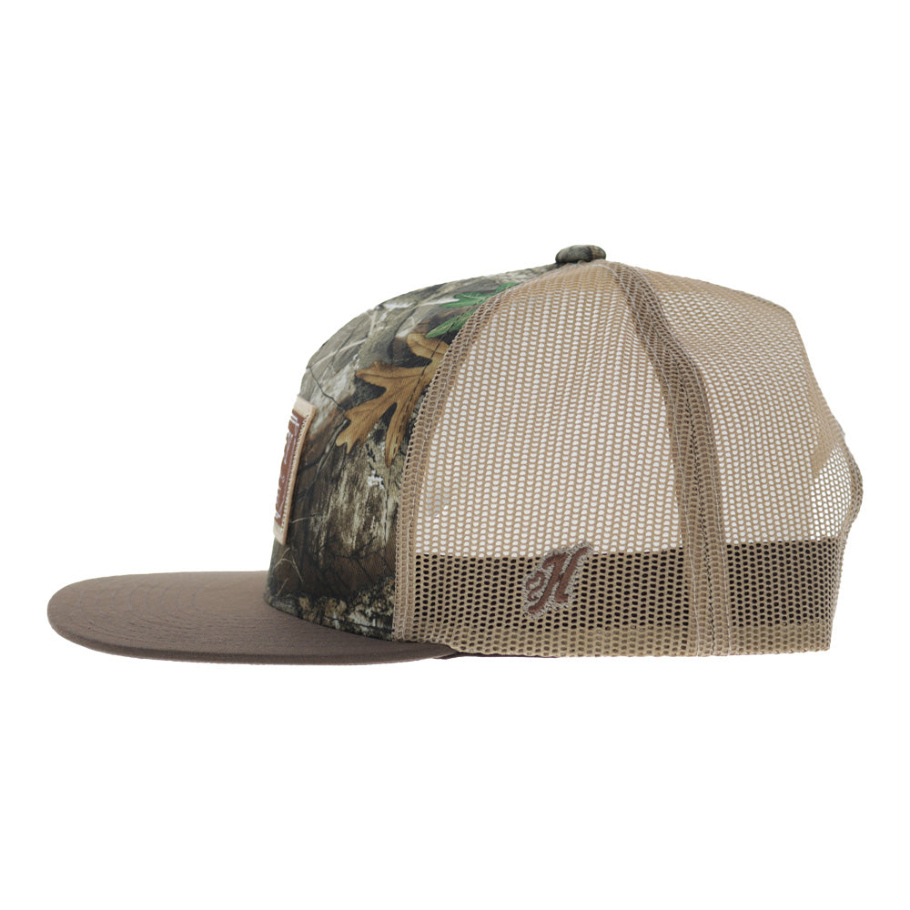 Doc 5-Panel Trucker Snapback Hat Camo/Tan