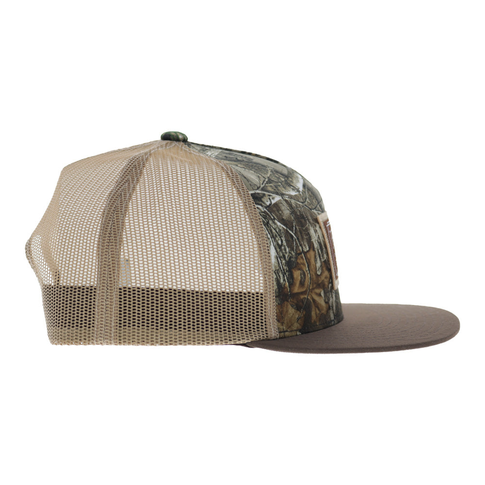 Doc 5-Panel Trucker Snapback Hat Camo/Tan
