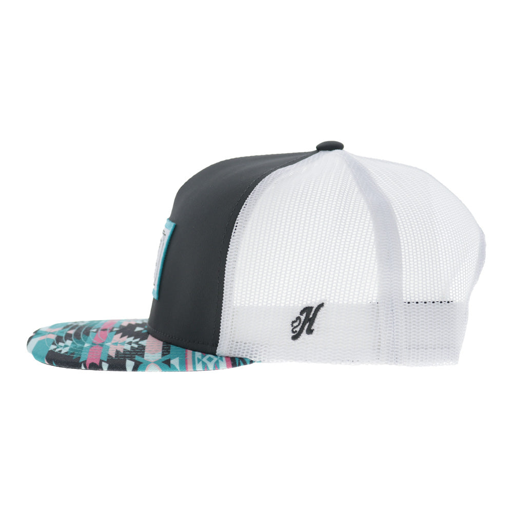 YOUTH Doc 5-Panel Trucker Snapback Hat Charcoal/White