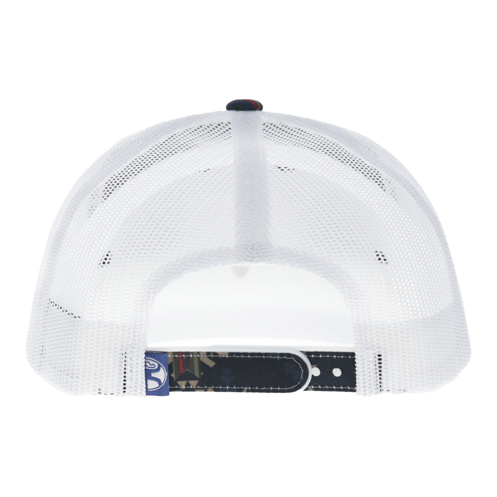 Doc 5-Panel Trucker Snapback Hat Navy/Aztec