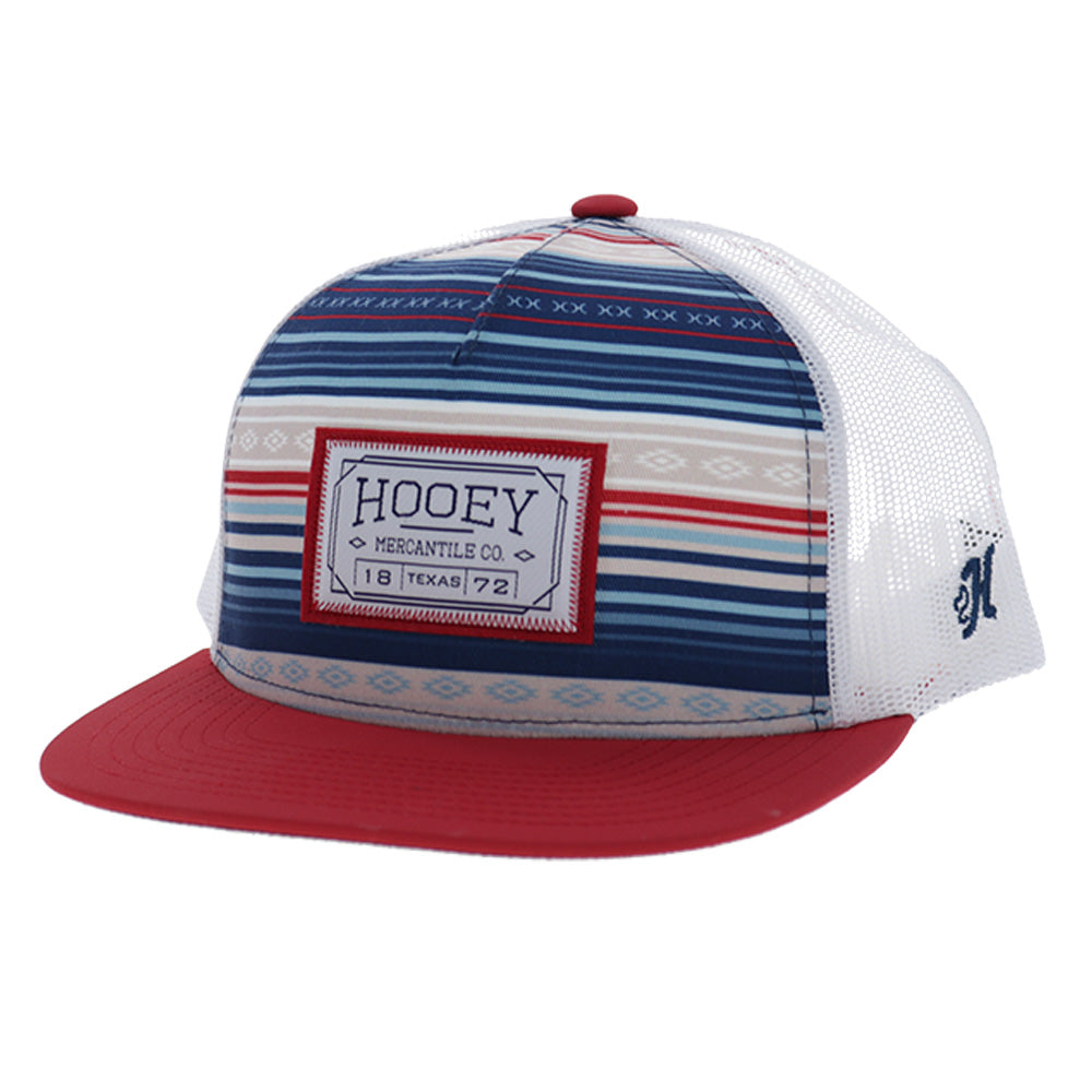 "Doc" Hat Navy/Red Striped Pattern