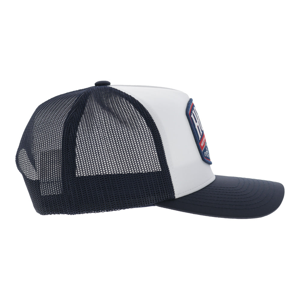 Salado 5-Panel Trucker Snapback Hat White/Navy