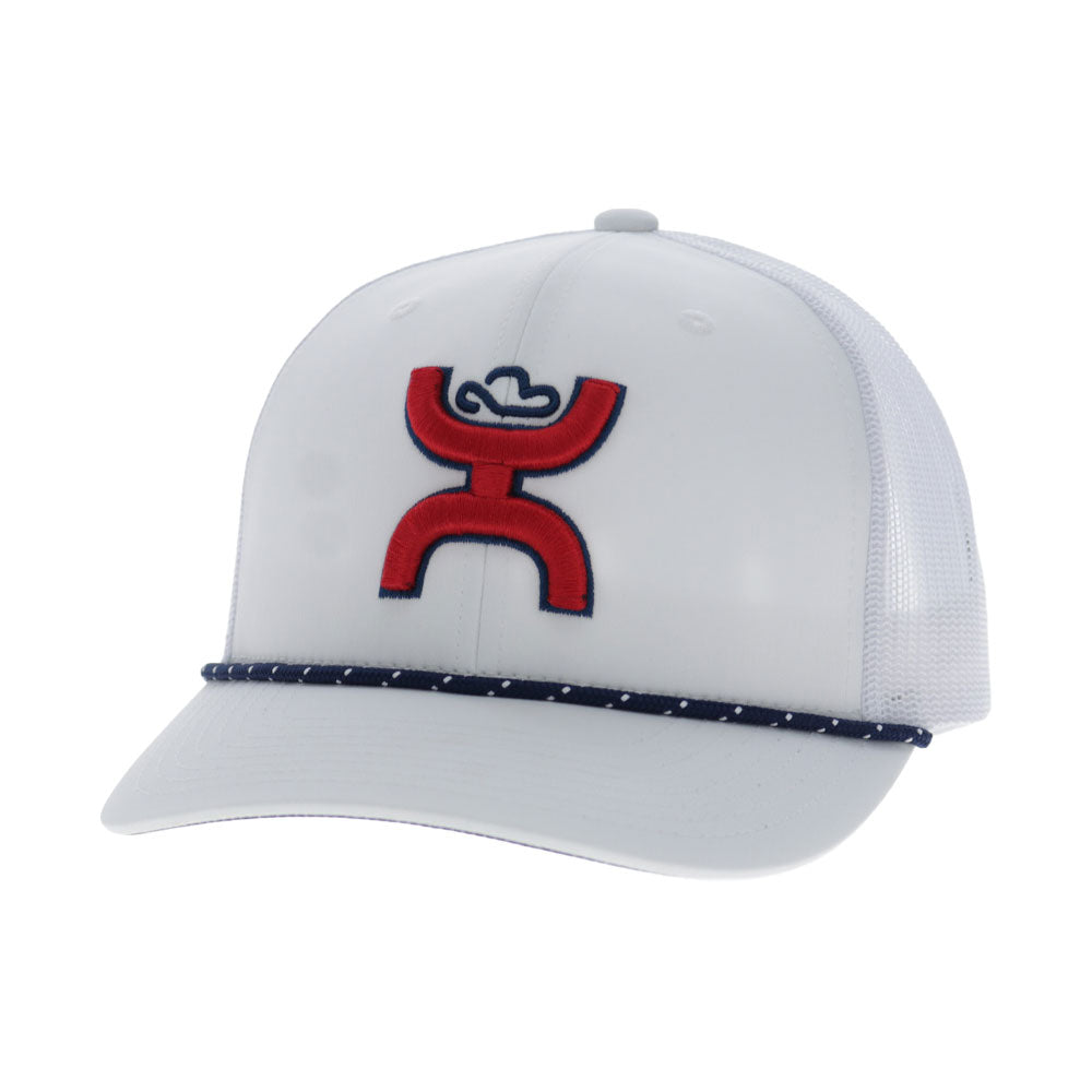 "Sterling" Hat White w/Red Hooey Logo