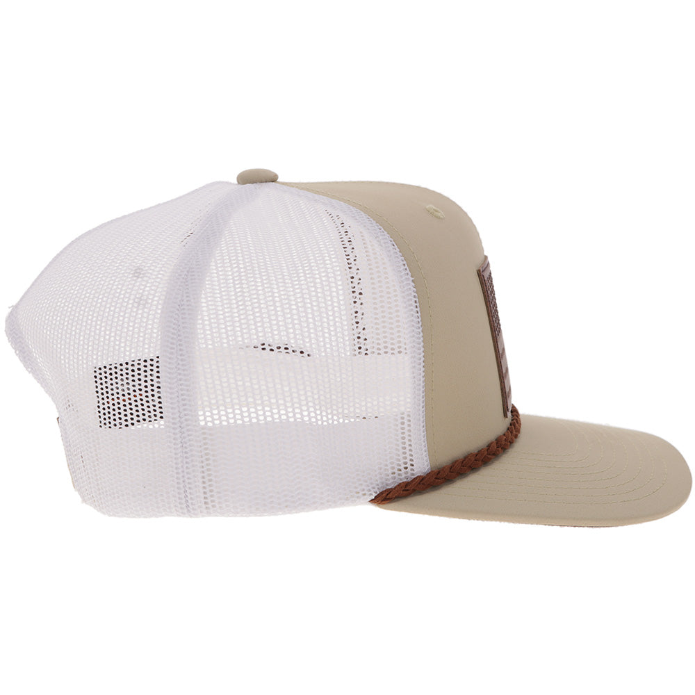 "Liberty Roper" Tan/White w/Leather Patch