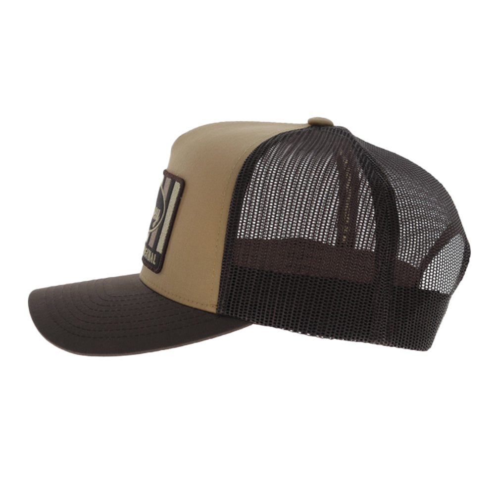 Sudan 5-Panel Trucker Snapback Hat Tan/Brown