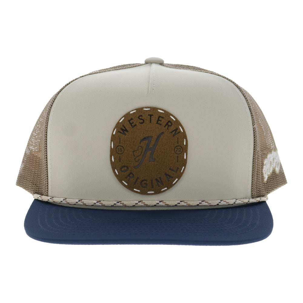 Spur 5-Panel Trucker Snapback Hat Cream/Tan