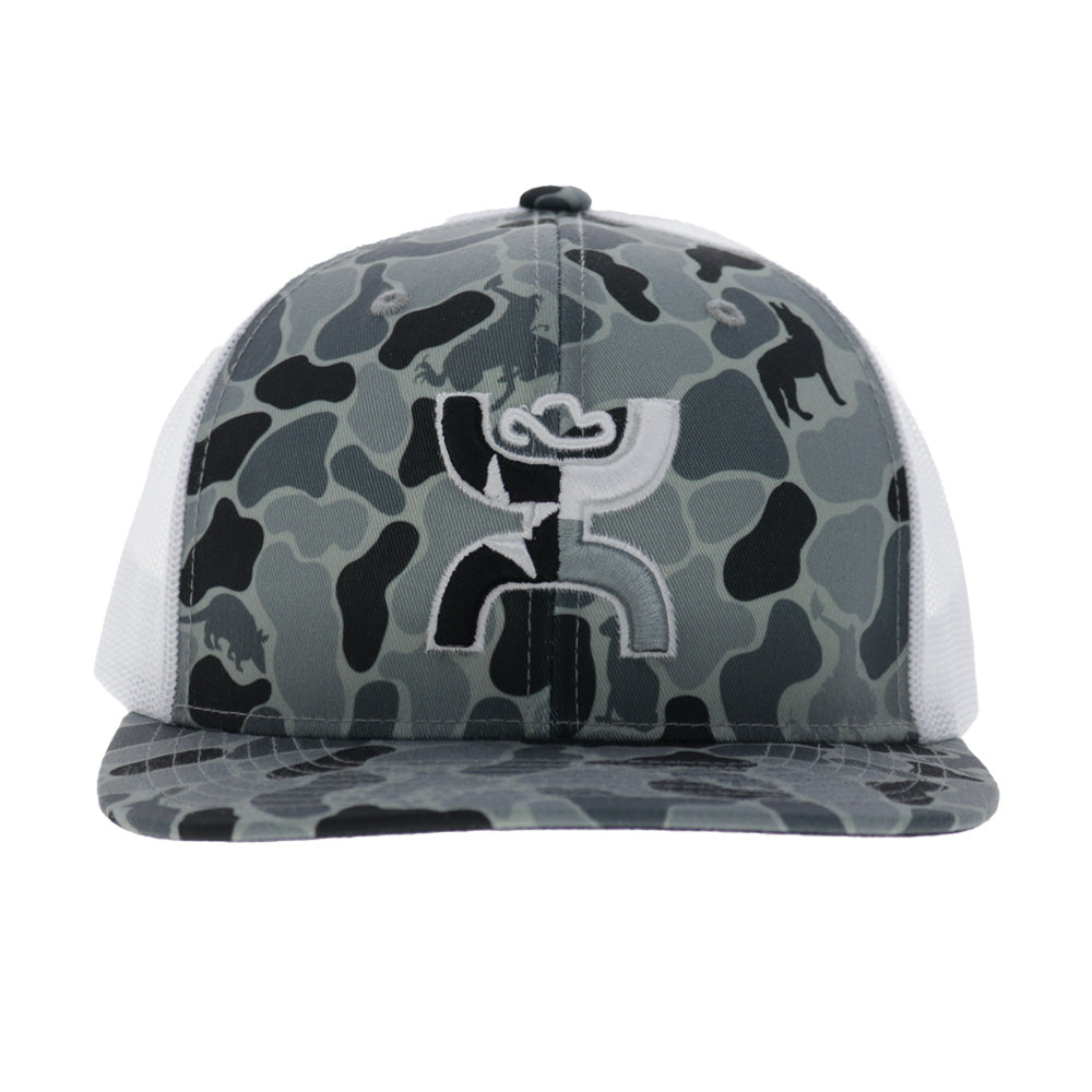 Texican 6-Panel Trucker Snapback Hat Camo/White