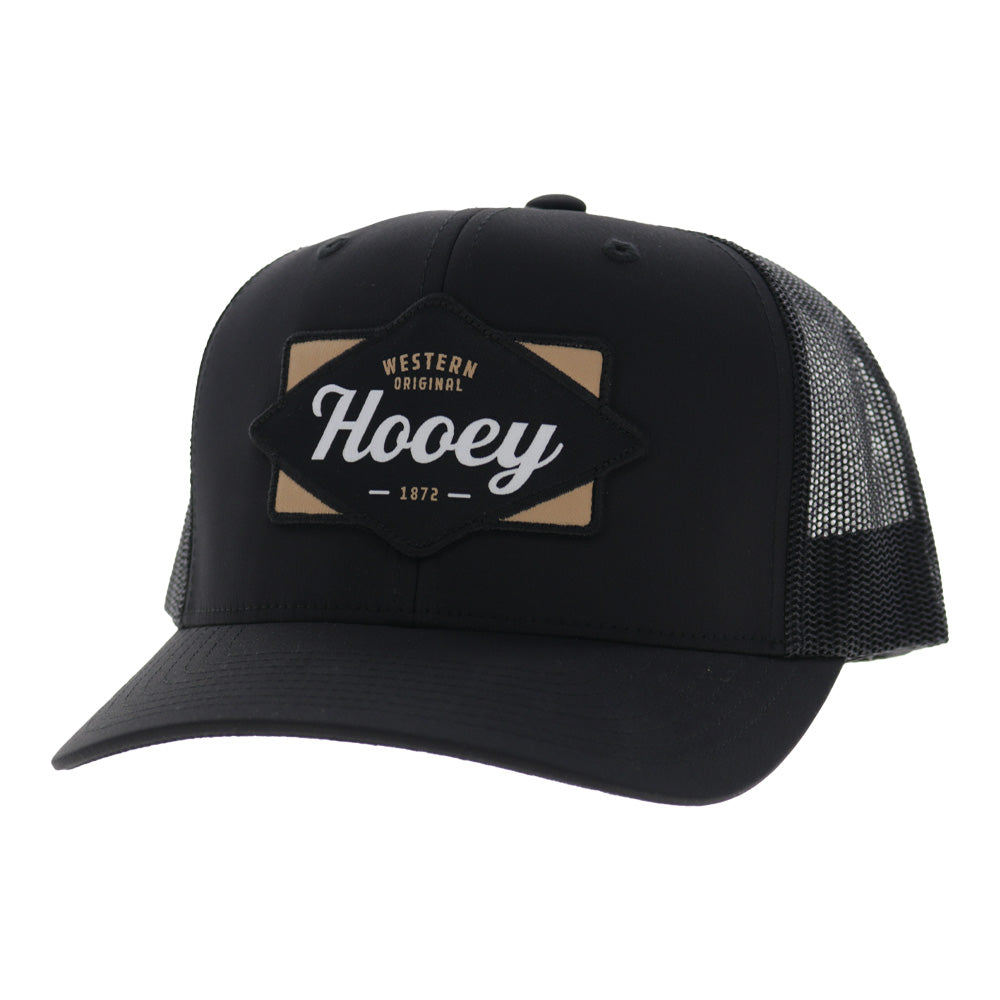 Diamond 6-Panel Trucker Snapback Hat Black/Yellow