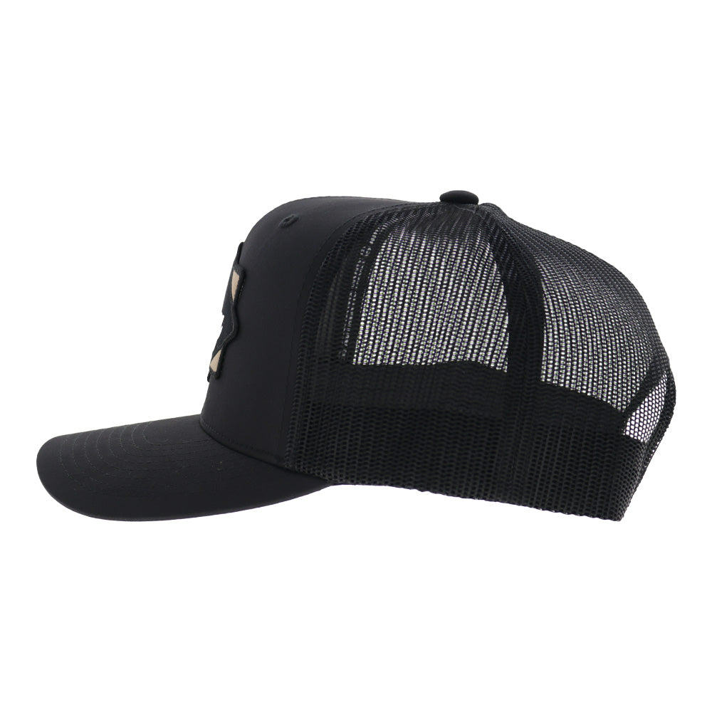 Diamond 6-Panel Trucker Snapback Hat Black/Yellow