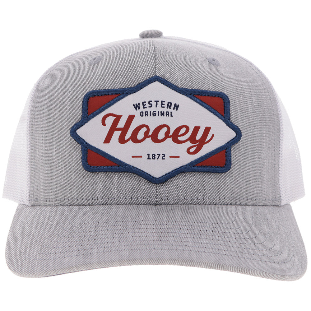 "Diamond" Hooey Hat Grey/White