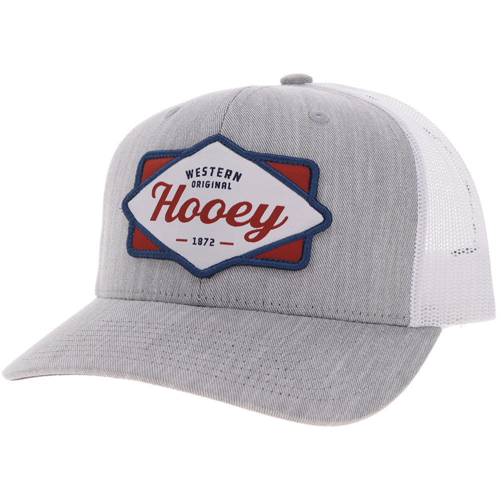 "Diamond" Hooey Hat Grey/White