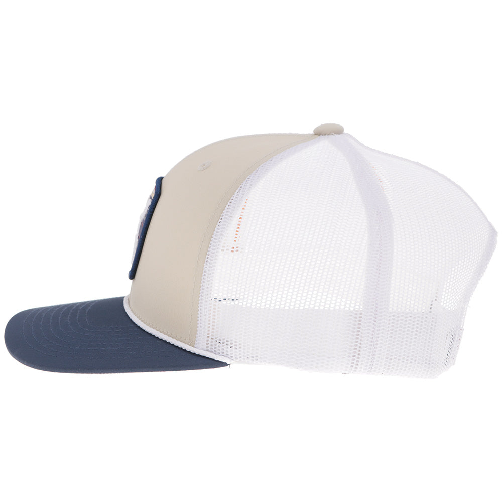 "Zenith" Hat Tan/White w/Multi-Color Patch