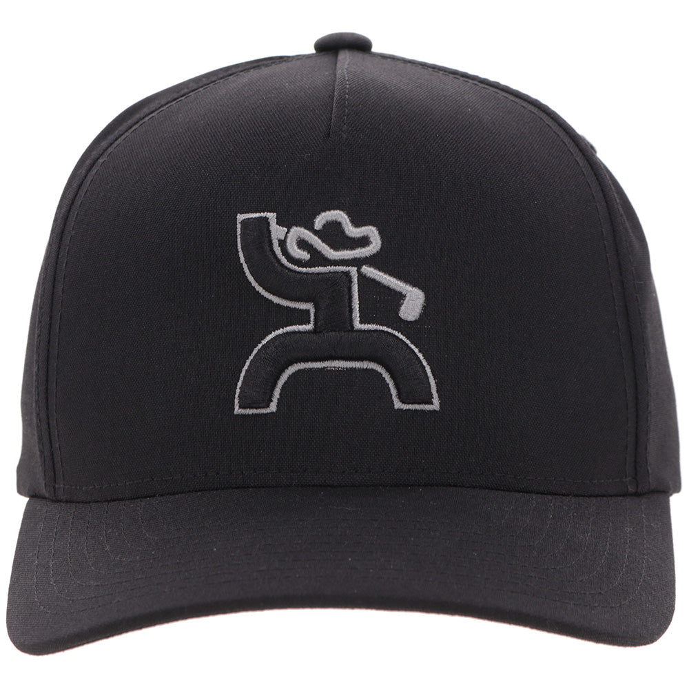 "Classic" Black w/ White Hooey Golf Logo Hat