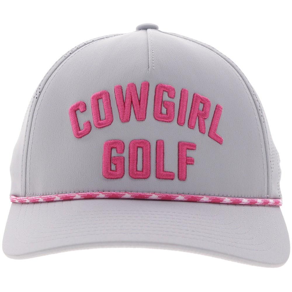 "Cowgirl Golf" Hat Grey w/Pink