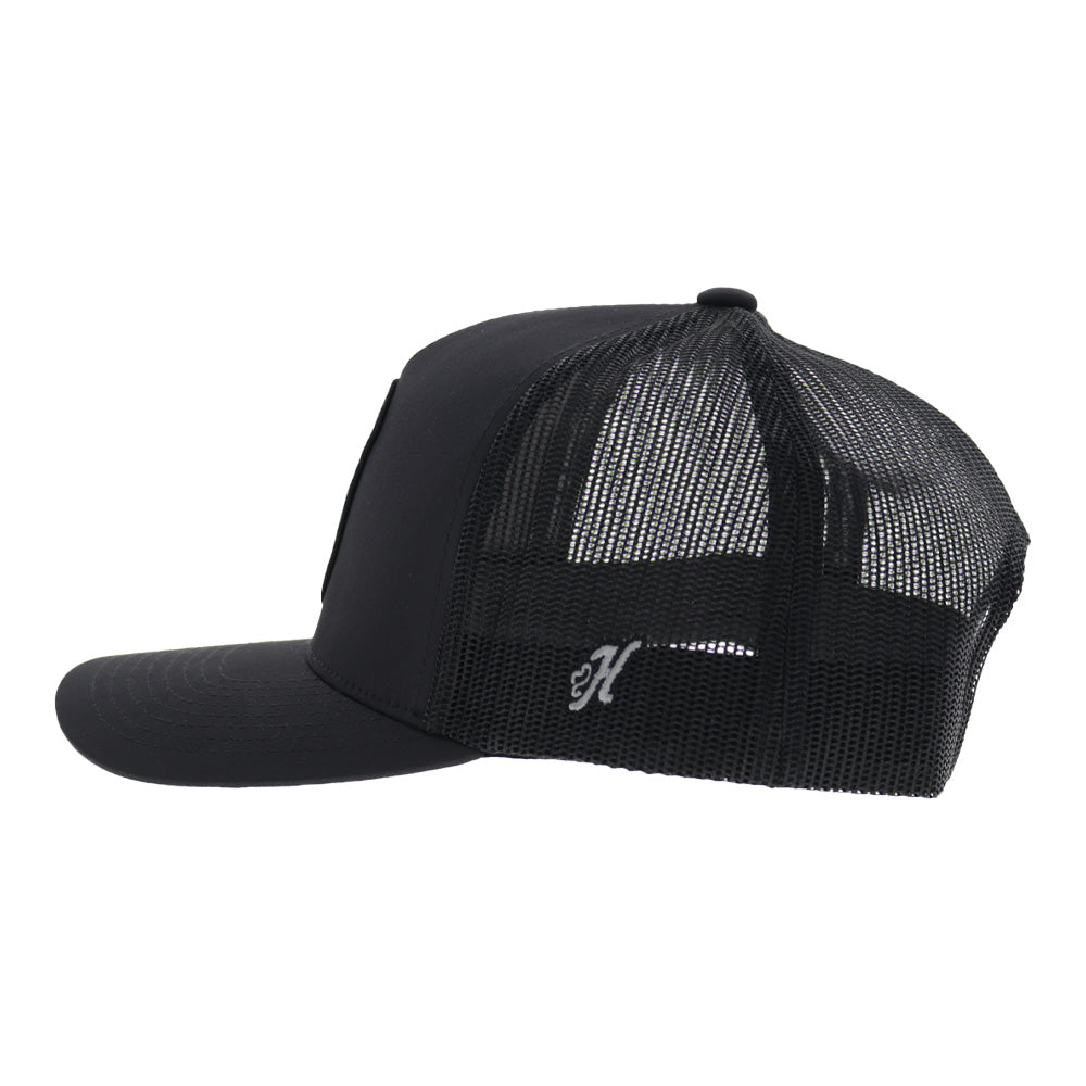 Cheyenne 5-Panel Trucker Snapback Hat Black