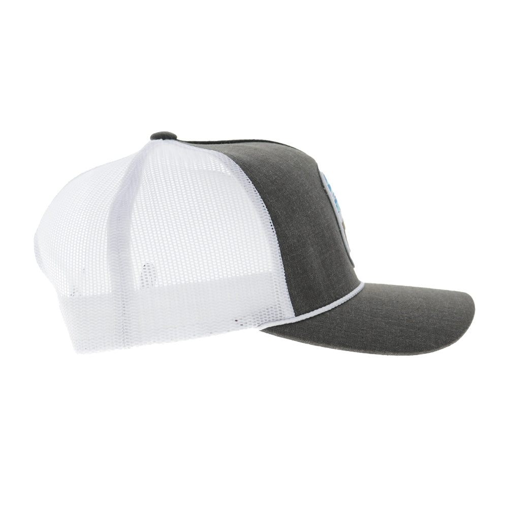 Cheyenne 5-Panel Trucker Snapback Hat Brown/White