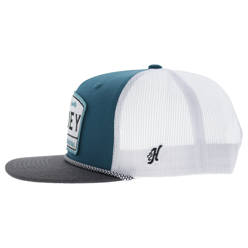 Trip 5-Panel Trucker Snapback Hat Blue/White