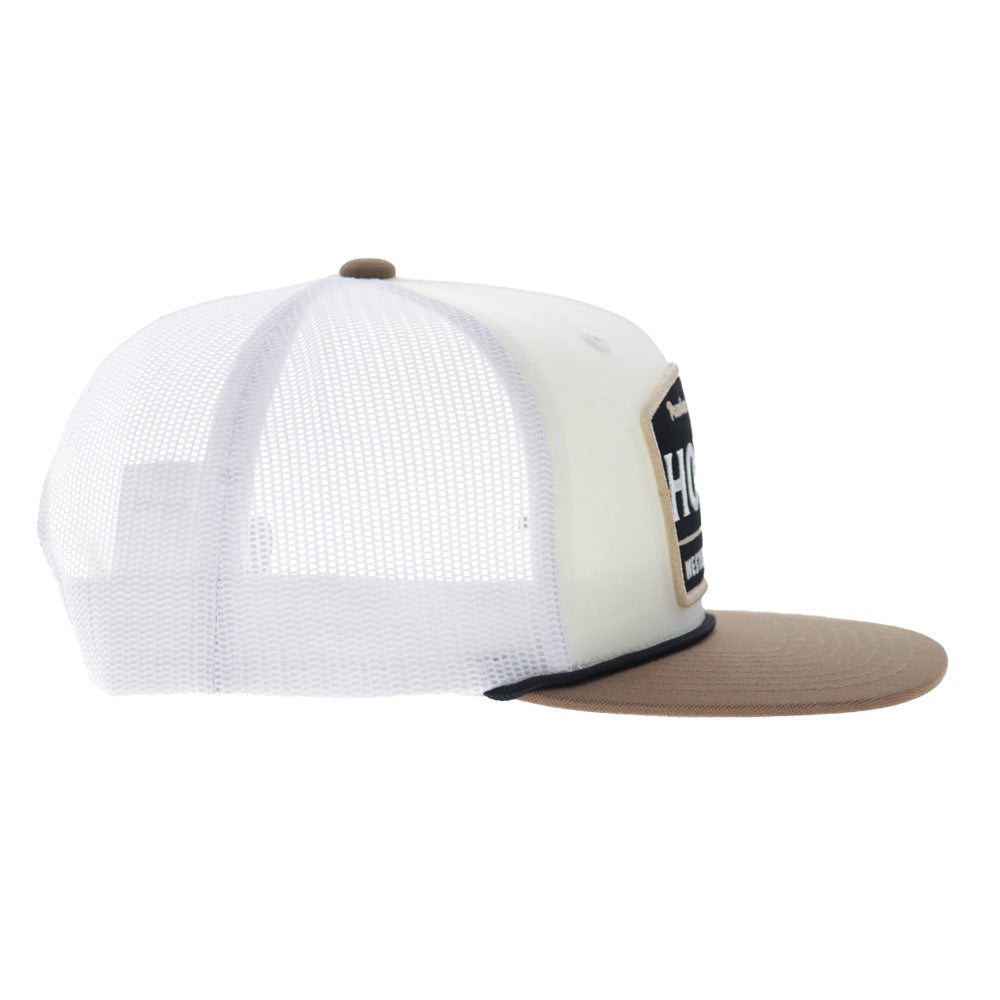 Trip 5-Panel Trucker Snapback Hat Cream/White