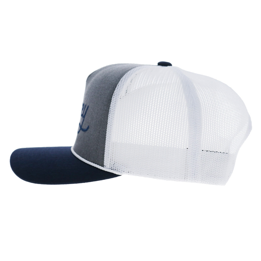 "OG" Hooey Hat Charcoal/White w/Navy Stitching