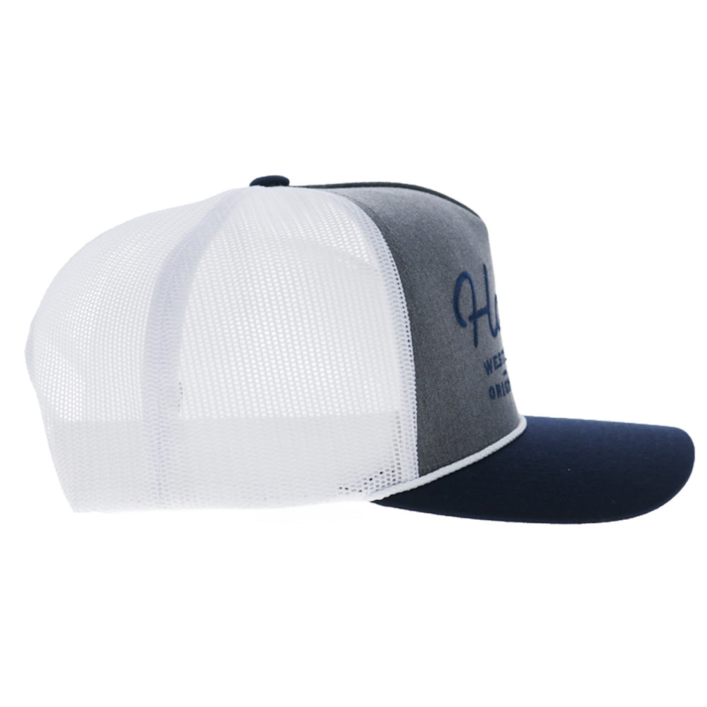 "OG" Hooey Hat Charcoal/White w/Navy Stitching