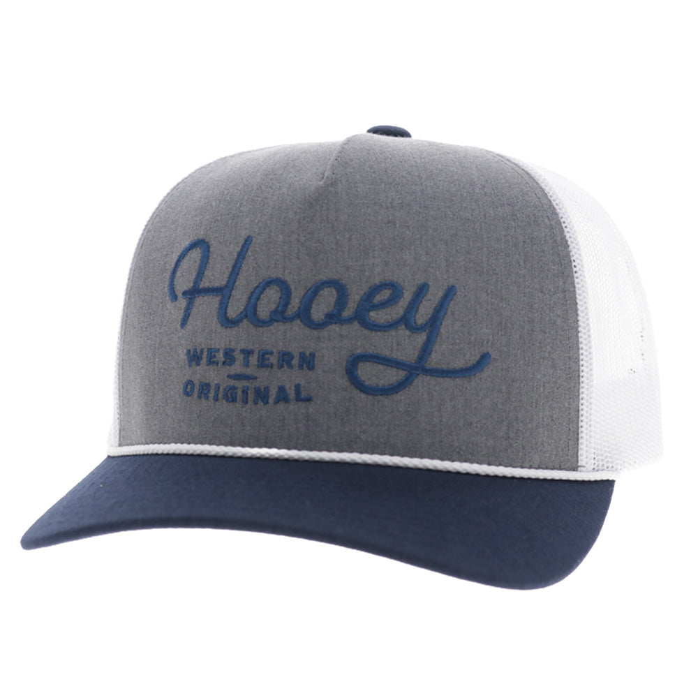 "OG" Hooey Hat Charcoal/White w/Navy Stitching