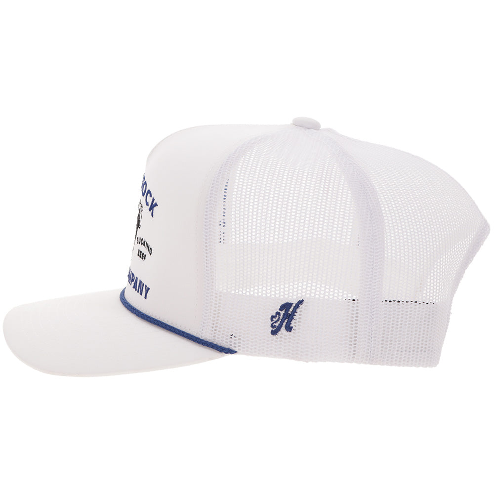 "Rank Stock" Hat White/Blue
