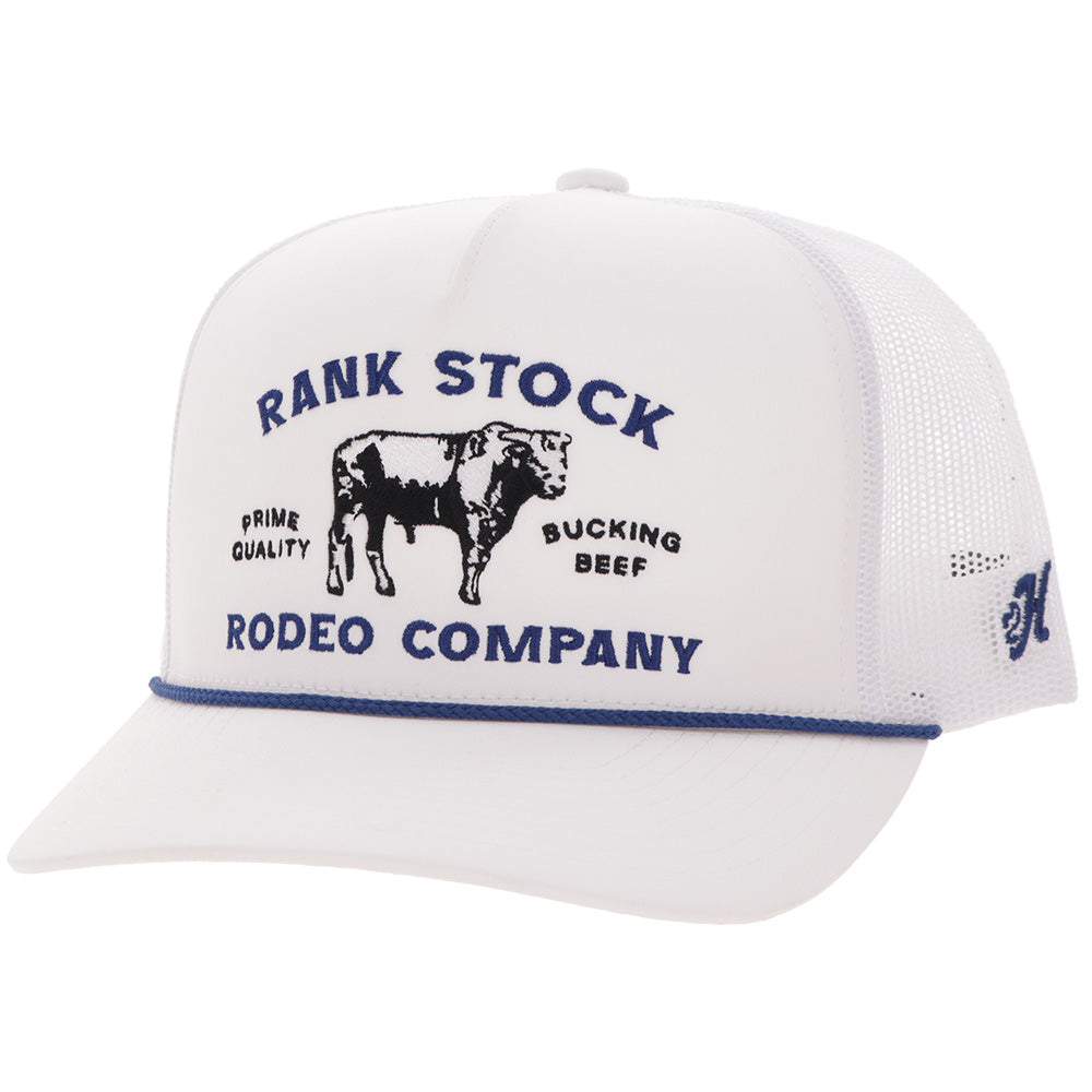 "Rank Stock" Hat White/Blue